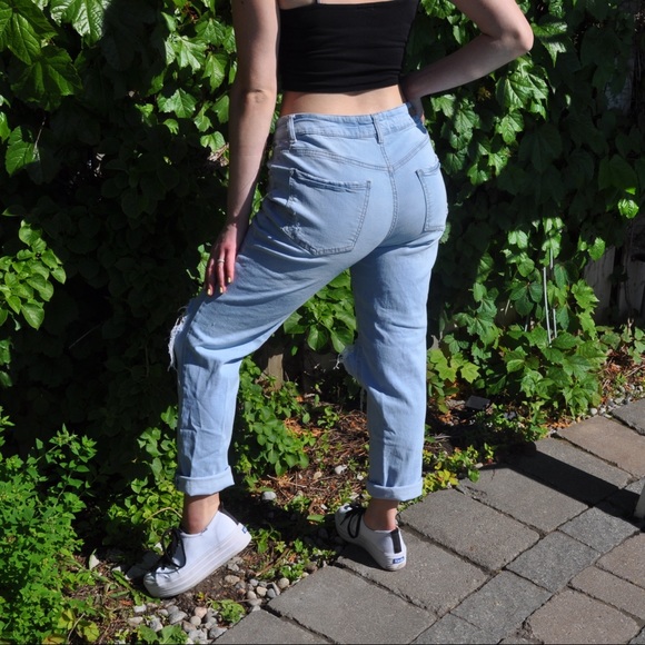 Garage Ripped Blue Jeans - Picture 2 of 4